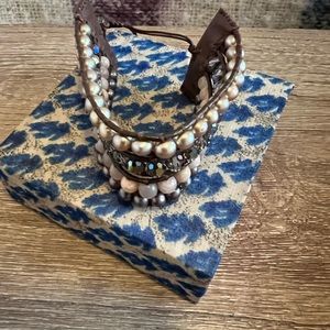 CHAN LUU - Beaded with pearls Wrap Bracelet